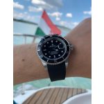 Campagnolo Szilikon Óraszíj Ívelt Fekete - 22mm / L -120/80mm