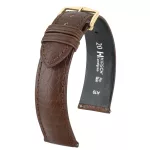Hirsch Camelgrain Sötétbarna óraszíj - 20mm / L -120/80mm