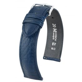 Hirsch Camelgrain Sötétkék óraszíj - 20mm / L -120/80mm