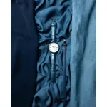 Hirsch Duke Metallic Kék óraszíj - 18mm / M - 110/70mm
