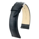 Hirsch Duke Fekete óraszíj - 22mm / L -120/80mm