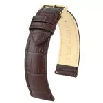 Hirsch Duke Sötétbarna óraszíj - 14mm / M -110/70mm