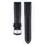 Hirsch Heavy Calf Fekete óraszíj - 22mm / L -120/80mm