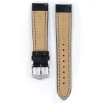 Hirsch Heavy Calf Fekete óraszíj - 22mm / L -120/80mm