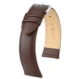 Hirsch Kansas Sötétbarna óraszíj - 18mm / L -120/80mm
