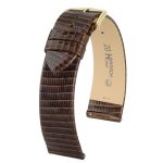 Hirsch Lizard Sötétbarna óraszíj - 20mm / L - 120/80mm