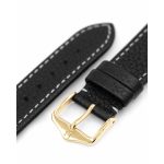 Hirsch Bologna Fekete óraszíj - 19mm / L -120/80mm