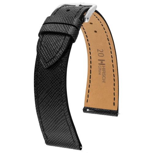 Hirsch Giffone Fekete óraszíj - 20mm / M - 110/70mm