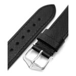 Hirsch Giffone Fekete óraszíj - 20mm / M - 110/70mm