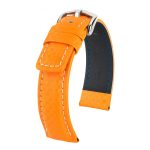 Hirsch Carbon Narancssárga óraszíj - 24mm / L -120/80mm