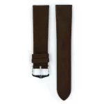 Hirsch Osiris Nubuck Sötétbarna óraszíj - 20mm / M - 110/70mm
