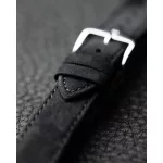 Hirsch Osiris Nubuck Fekete óraszíj - 16mm / M - 110/70mm