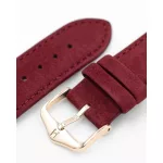 Hirsch Osiris Nubuck Burgundi óraszíj - 12mm / M - 110/70mm