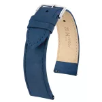 Hirsch Osiris Nubuck Sötétkék óraszíj - 16mm / M - 110/70mm