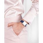 Hirsch Osiris Nubuck Sötétkék óraszíj - 20mm / M - 110/70mm