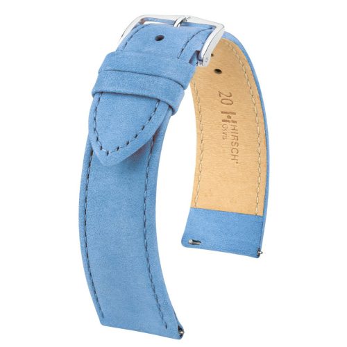 Hirsch Osiris Nubuck Világoskék óraszíj - 14mm / M - 110/70mm