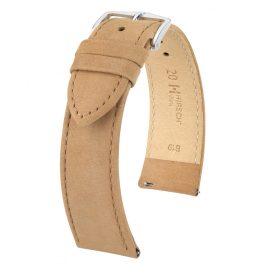 Hirsch Osiris Nubuck Világosbarna óraszíj - 20mm / M - 110/70mm   Hirsch Osiris Nubuck Világosbarna óraszíj - 20mm / M - 110/70mm