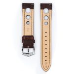 Hirsch Rally Sötétbarna óraszíj - 22mm / L -120/80mm