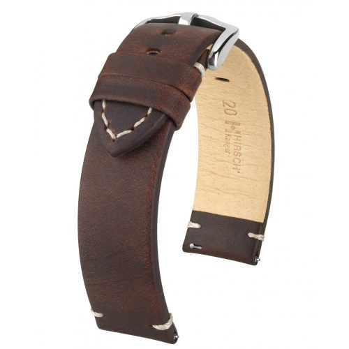Hirsch Ranger Sötétbarna óraszíj - 22mm / L -120/80mm