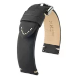 Hirsch Ranger Fekete óraszíj - 24mm / L -120/80mm