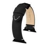 Hirsch Ranger fekete Apple Watch óraszíj - 20mm / L -120/80mm