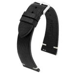 Hirsch Bagnore Fekete óraszíj - 22mm / L -120/80mm