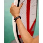Hirsch Ayrton Fekete/Piros Fekete csattal óraszíj - 24mm / L -120/80mm