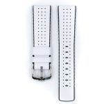 Hirsch Tiger Fehér óraszíj - 20mm / L -120/80mm