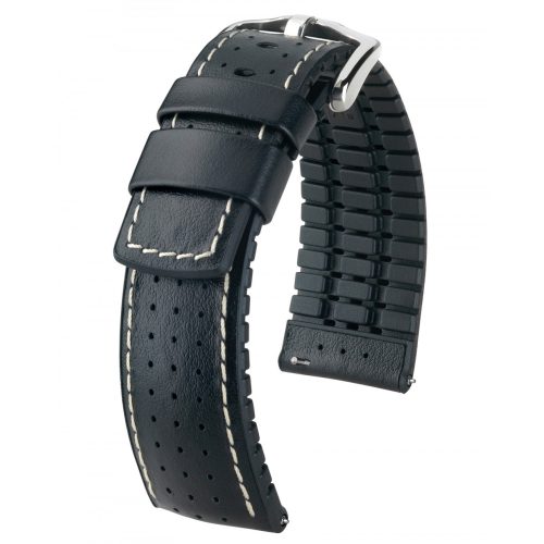 Hirsch Tiger Fekete óraszíj - 20mm / L -120/80mm