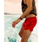 Hirsch Robby Fekete/Narancssárga óraszíj - 20mm / L -120/80mm