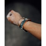 Hirsch Robby Fekete/Narancssárga óraszíj - 20mm / L -120/80mm