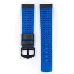 Hirsch Ayrton Fekete/Kék Fekete csattal óraszíj - 20mm / L -120/80mm