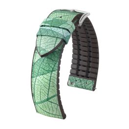 Hirsch Leaf Zöld óraszíj - 20mm / L -120/80mm