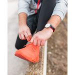 Hirsch Andy Fekete/Piros óraszíj - 20mm / L -120/80mm