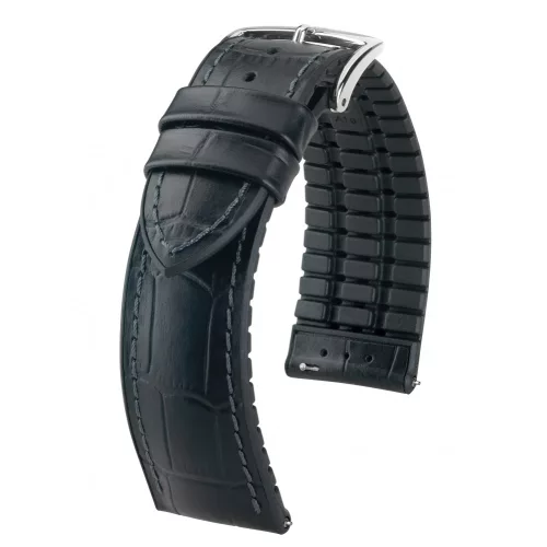 Hirsch Paul Fekete óraszíj - 19mm / L -120/80mm