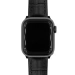 Hirsch Paul fekete Apple Watch óraszíj - 20mm / L -120/80mm