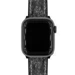Hirsch Stone Fekete Apple Watch óraszíj - 22mm / L -120/80mm