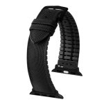 Hirsch Arne Fekete Apple Watch óraszíj - 22mm / L -120/80mm