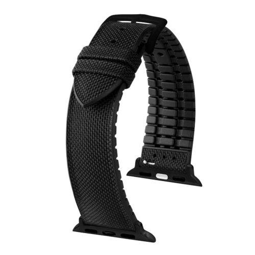 Hirsch Arne Fekete Apple Watch óraszíj - 22mm / L -120/80mm