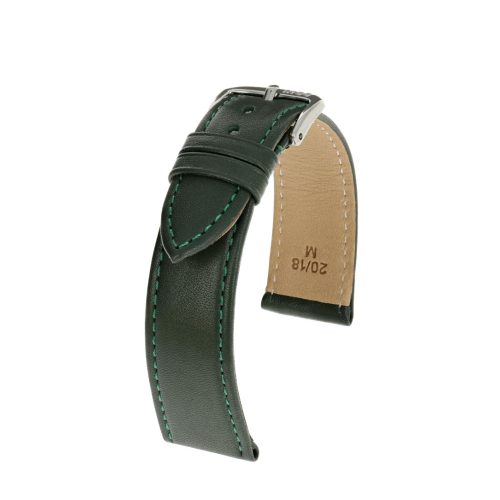 Rios Toscana Bőr Óraszíj Sötétzöld - 17mm / M/L - 114/82mm