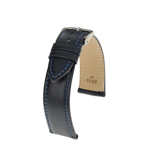 Rios Toscana Bőr Óraszíj Sötétkék - 18mm / M/L - 114/82mm