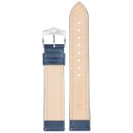Hirsch Modena Sötétkék Fehér Varrással óraszíj - 20mm / L -120/80mm