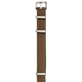Herzog STRECH NATO óraszíj zöld piros csíkkal - 22mm / M/L -270mm   Herzog STRECH NATO óraszíj zöld piros csíkkal - 22mm / M/L -270mm
