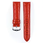 Hirsch Crocograin Piros Arany csattal óraszíj - 16mm / M - 110/70mm