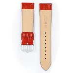 Hirsch Crocograin Piros Arany csattal óraszíj - 16mm / M - 110/70mm