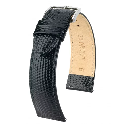 Hirsch Rainbow Fekete óraszíj - 12mm / L -120/80mm