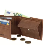 Friedrich bőr pénztrárca RFID és NFC blokkolóval adatlopás ellen vintage barna 