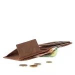 Friedrich bőr pénztrárca RFID és NFC blokkolóval adatlopás ellen vintage barna 