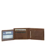 Friedrich bőr pénztrárca RFID és NFC blokkolóval adatlopás ellen vintage barna 