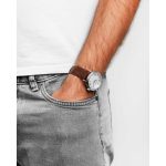 Hirsch Forest Sötétbarna óraszíj - 18mm / L -120/80mm